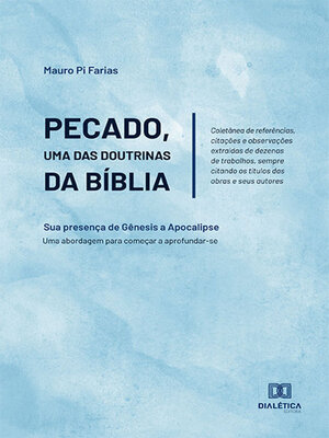 cover image of Pecado, uma das Doutrinas da Bíblia